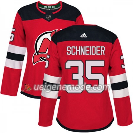 Dame Eishockey New Jersey Devils Trikot Cory Schneider 35 Adidas 2017-2018 Rot Authentic